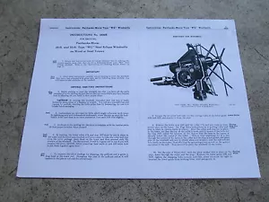 Fairbank Morse Steel Eclipse WG Mulino a Vento Istruzioni per l'Erezione - Foto 1 di 2