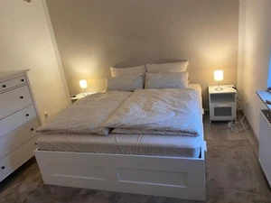 Bett Brimnes Ikea 180x200 weiß mit Lattenrosten - Bild 1 von 3