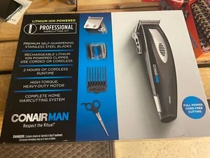 CONAIRMAN Lithium 20-teiliges professionelles Haarschneideset Lithium-Ionen-betrieben Geschenk - Bild 1 von 2