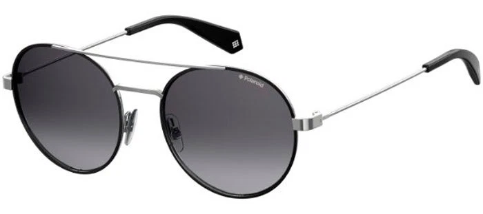 Polaroid 6056 Sunglasses Black Ruthenium Oval Modified 55mm & Authentic