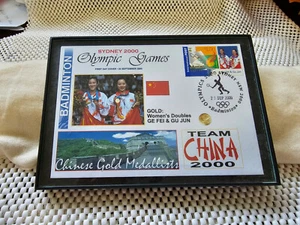 Lot of 3 Sydney Olympics 2000 Team China Framed First Day Covers Badminton - Picture 1 of 4