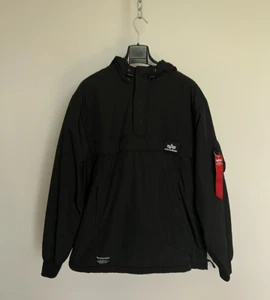 Alpha Industries WP Anorak REP Black Size XL Men's Winter Clothing Casual - Picture 1 of 24