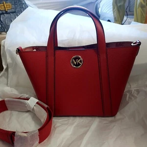Bolso de Mano Michael Kors Hadleigh Pequeño Doble Asa en Cuero Terracota Nuevo - Imagen 1 de 8