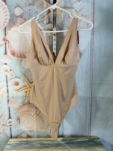 FeelinGirl Shapewear Tummy Control Body Suits Deep V Neck Thong Body Shaper SZ M - Picture 1 of 7