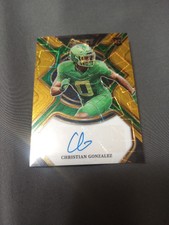 2023 christian gonzalez Auto panini select draft picks /25 Gold LAZER