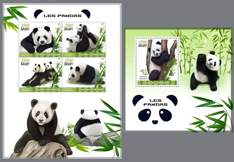 SVVGTA H81 MNH 2 Sheets 2019 Wild Animals Panda Cover
