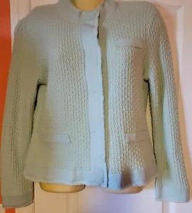 TALBOTS Sweater Sage Green Button Up Cardigan NWT-M - Picture 1 of 8