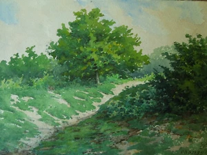 Aquarelle Chemin en Forêt de Changy CO 28 - Foto 1 di 4