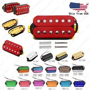 Guitar Humbucker Passive Pickup Neck / Bridge 50mm 52mm Ceramic Magnet 16 Color - Picture 1 of 38