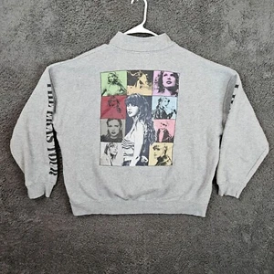 Sudadera Taylor Swift The Eras Tour Mujer Grande Gris Vellón Gráfico 1/4 Cremallera - Imagen 1 de 13