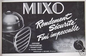 PUBLICITÉ 1952 AVERTISSEUR ÉLECTROMAGNÉTIQUE TRUMPCLEAR MIXO RENDEMENT SÉCURITÉ - Imagen 1 de 1