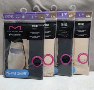 Maidenform Flexees 3XL Set Tanga Spitzenformen Cool Comfort Shapewear 4er Pack - Bild 1 von 8