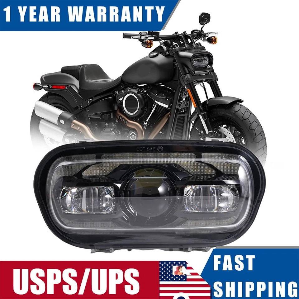 Faro LED DOT haz alto DRL para Harley Dyna Fat Bob FXDF FXFB 2008-2019 Foto 1 de 4