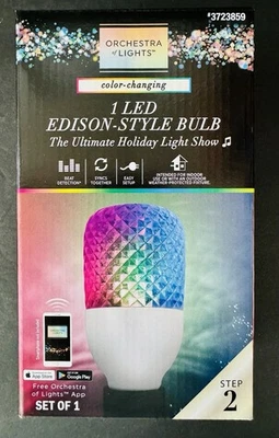 Gemmy Orchestra of Lights LED Edison-Style Bulb Ultimate Holiday Light Show NIB - Image 1 of 4