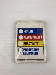 Lab Safety Supply 20036 HEALTH - FLAMMABILITY - ETC Sticker - Lot of 100 - Picture 1 of 4
