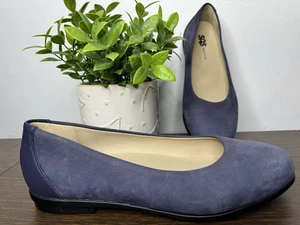 SAS Scenic Ballet Flats Blue Suede Leather Size 9 Medium Slip-On Comfort $179 - Picture 1 of 11