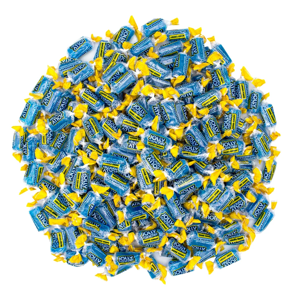 Caramelo duro a granel Blue Raspberry Jolly Ranchers recién envuelto - Bolsas de 1 lb o 2 lb Foto 1 de 4