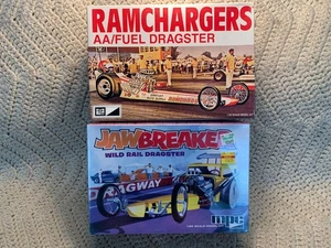 Lote de 2 kits Dragster sin construir Ramchargers y Jawbreaker NHRA de 1/25 MPC - Imagen 1 de 20