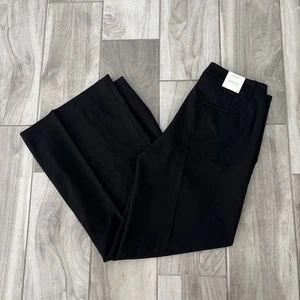 NWT Banana Republic Sculpted Stretch Wide Leg Trouser Pants Black Womens Sz 8 - Picture 1 of 9
