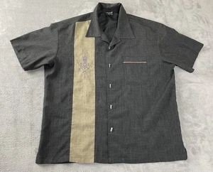 Steady Last Call Shirt Mens XL Bowling Tiki Rockabilly Made in USA Tiki Buttons - Picture 1 of 12
