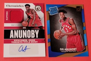 OG ANUNOBY AUTOGRAPH ROOKIE JERSEY CARD #87/199 + DONRUSS RATED RC NY KNICKS IU - Picture 1 of 6