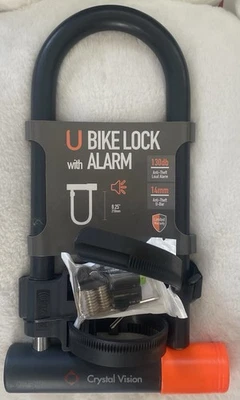 Crystal Vision Anti Theft Loud 130db Alarm Heavy Duty Bike Lock Weather Proof... - Image 1 of 4