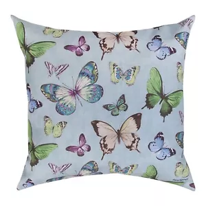 BUTTERFLY COLLECTION TEXTURED INDOOR OUTDOOR THROW PILLOW - 18" SQUARE - Picture 1 of 1