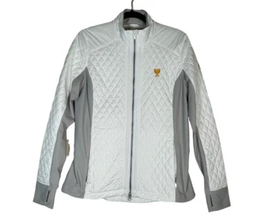 Zero Restriction Womens Sz M White 2024 Presidents Cup Sydney Quilted Jacket USA - Image 1 of 4