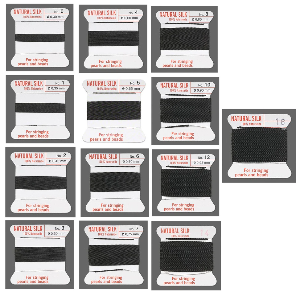 Hilo de abalorios de seda Griffin con cordón de elección de diseñadores de agujas para cuentas y perlas Foto 1 de 1