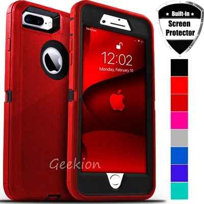 For iPhone 6 7 8 Plus SE 2020 Shockproof Rugged Case Cover + Screen Protector - Image 1 of 4