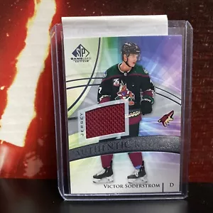 2020-21 SP Game Used Authentic Rookies VICTOR SODERSTROM RC Jersey Coyotes - Picture 1 of 1