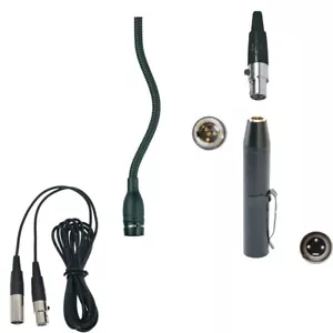 Cardioid Instrument Microphone XLR 3Pin Phantom Adapter TA4F 2m Wire For Shure - Picture 1 of 7
