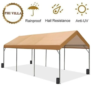 Outdoor Carport 10X20FT Adjustable Car Shelter Heavy Duty Garage Canopy - Picture 1 of 8