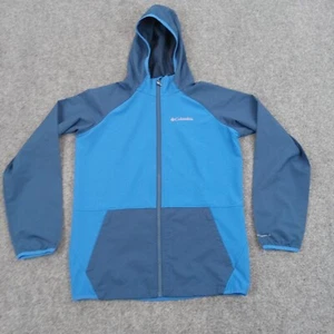 Columbia Windbreaker Youth Size Large 18-20 Blue Full Zip Hooded Jacket - Picture 1 of 8