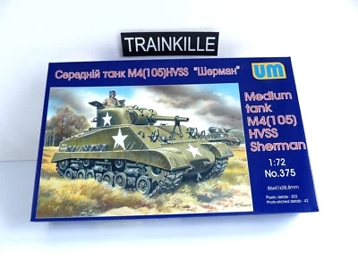 UM 1:72 MEDIUM TANK M4 ( 105) HVSS SHERMAN NO 375 - Photo 1/3