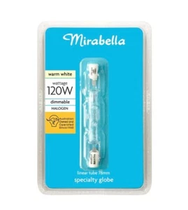 Mirabella Warm White Dimmable Halogen 2900K Linear Tube 120W Globe Free Shipping - Picture 1 of 2