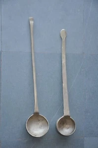 2 Pc Vintage Brass Handcrafted Solid Heavy Spoon /Kitchenware - Picture 1 of 6