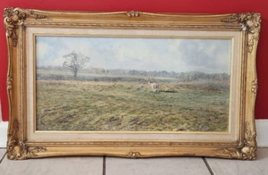 Original AUDREY BLACKWELL Oil Painting "Woborn Misty Meadow" Framed Art - Picture 1 of 4