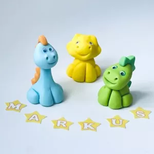 DINOSAURS cake toppers EDIBLE decoration personalised birthday unofficial icing - Picture 1 of 7