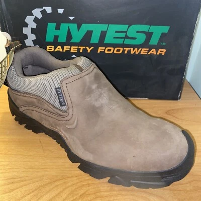 Zapatos de seguridad para mujer Hytest punta de acero sin cordones grises EH K10591 acolchados talla 6,5 M Foto 1 de 4