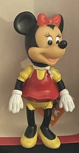 Disney 6" Minnie Mouse Figurine Moveable Joints Vintage Hong Kong w/ Tag - Picture 1 of 7