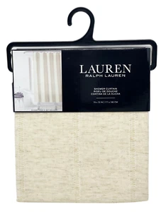 RALPH LAUREN 70” x 72” Linen Blend Luxury Hemstitch Designer Shower Curtain NEW - Picture 1 of 2