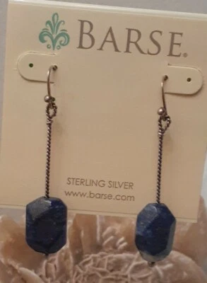 Studio Barse Sterling Silver Blue Lapis Lazuli Gemstone Dangle Earrings 925 - Image 1 of 4