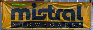 Mistral Snowboards Fabric Banner 37.5"x10ft Vintage Extremely Rare - Picture 1 of 2