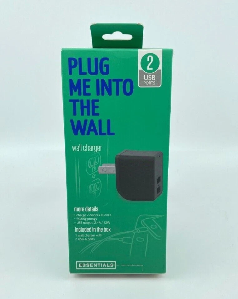 2 - Упаковка!! Настенное зарядное устройство Ventev Essentials с 2 портами - Изображение 1 из 1