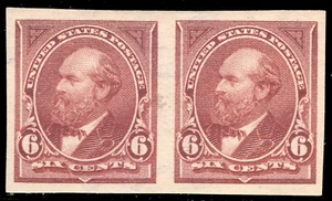 MOMEN: US STAMPS #271P5 PLATE PROOF PAIR IMPERF MINT OG H LOT #73305 - Picture 1 of 3