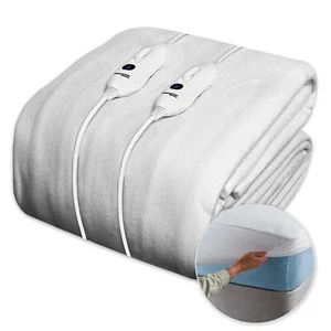 Electric Blanket Super King Size Heated Blanket 3 Heat Washable Dual Control - Picture 1 of 7