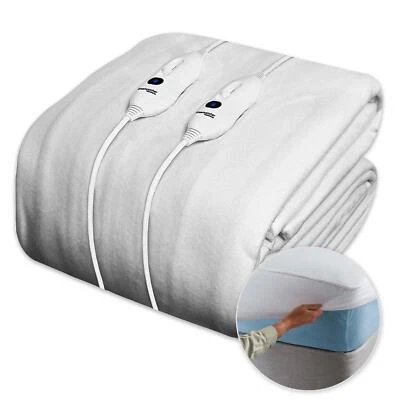 Electric Blanket Super King Size Heated Blanket 3 Heat Washable Dual Control - Image 1 of 4