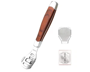 Pedicure Callus Foot Care Hard Skin Remover Shaver Wood Handle Removable Head - Picture 1 of 8
