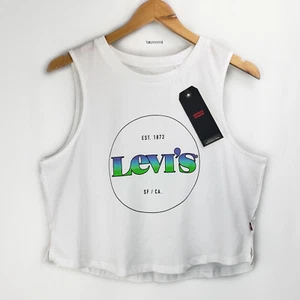 LEVI'S T-Shirt Zoey weiß/grün ärmellos Muskel Logo Grafik [S|M|L|XL|XXL] - Bild 1 von 7